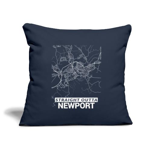 Straight Outta Newport city map and streets - Sofa pillowcase 17,3'' x 17,3'' (45 x 45 cm)