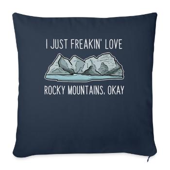 Rocky Mountains - Sofa pillowcase 17,3'' x 17,3'' (45 x 45 cm) - navy - Front