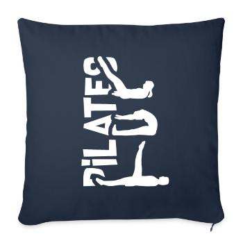 Pilates silhouette - Sofa pillowcase 17,3'' x 17,3'' (45 x 45 cm) - navy - Front