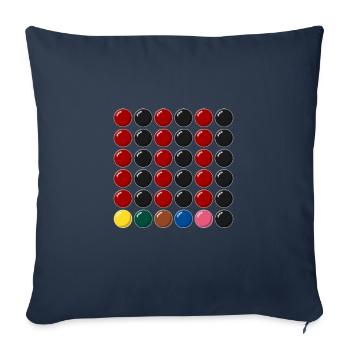 Snooker 147 maximum en cadeau de pause - Housse de coussin décorative 45 x 45 cm - bleu marine - Devant