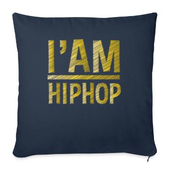 Hip hop hip hop - Housse de coussin décorative 45 x 45 cm - bleu marine - Devant