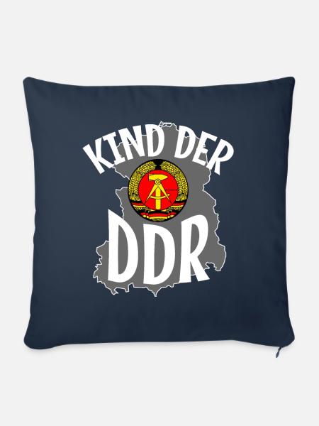 Kinder Der DDR - Sofakissenbezug 45 x 45 cm - Navy