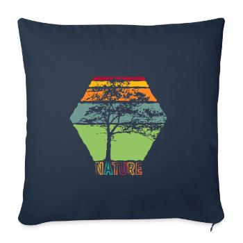 Natur Nature - Sofakissenbezug 45 x 45 cm - Navy - Vorne