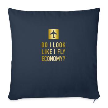 DO I LOOK LIKE I FLY ECONOMY? BUSINESS CLASS FLUG - Sofakissenbezug 45 x 45 cm - Navy - Vorne