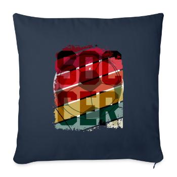 Soccer retro - Sofa pillowcase 17,3'' x 17,3'' (45 x 45 cm) - navy - Front