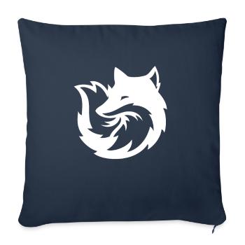 foxes - Sofa pillowcase 17,3'' x 17,3'' (45 x 45 cm) - navy - Front