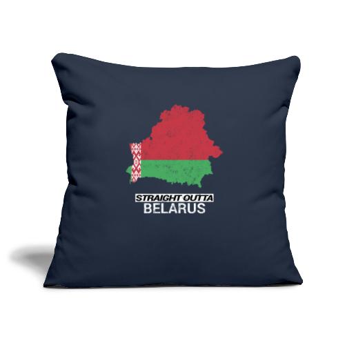 Straight Outta Belarus country map - Sofa pillowcase 17,3'' x 17,3'' (45 x 45 cm)