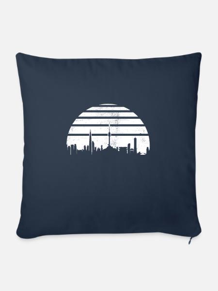 Seoul Korea - Sofakissenbezug 45 x 45 cm - Navy