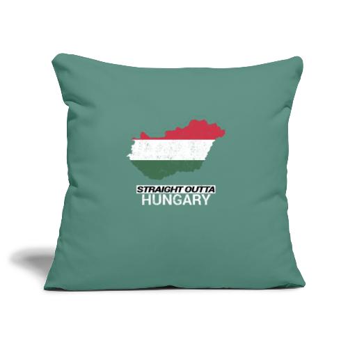 Straight Outta Hungary country map - Sofa pillowcase 17,3'' x 17,3'' (45 x 45 cm)