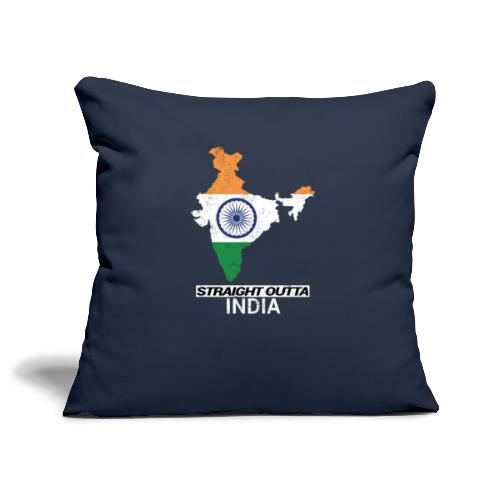 Straight Outta India (Bharat) country map flag - Sofa pillowcase 17,3'' x 17,3'' (45 x 45 cm)