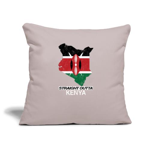 Straight Outta Kenya country map & flag - Sofa pillowcase 17,3'' x 17,3'' (45 x 45 cm)