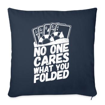 Poker Poker Cards Sayings Folded - Sofa pillowcase 17,3'' x 17,3'' (45 x 45 cm) - navy - Front