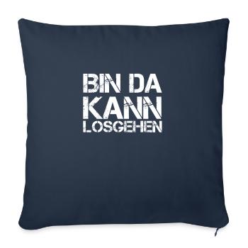 Suis prêt à partir - Housse de coussin décorative 45 x 45 cm - bleu marine - Devant