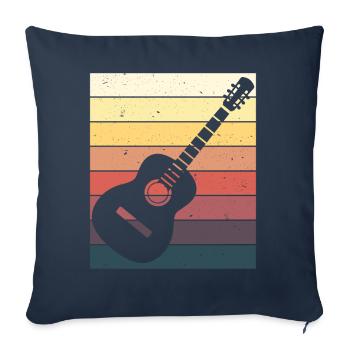 Guitar player Acoustic guitar gift - Sofa pillowcase 17,3'' x 17,3'' (45 x 45 cm) - navy - Front