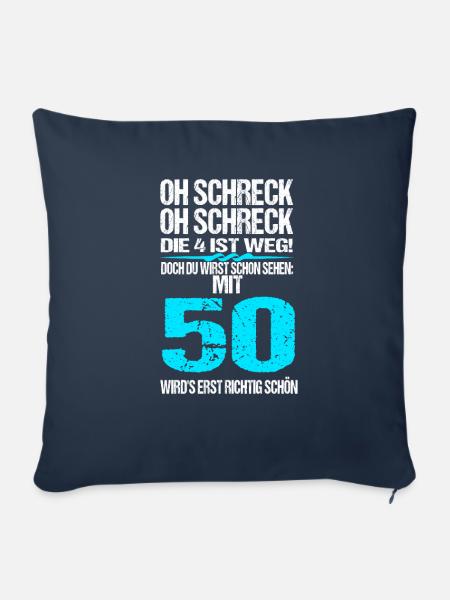 50 Geburtstag Geschenk Lustig 1970 Mann Frau 50 - Sofakissenbezug 45 x 45 cm - Navy