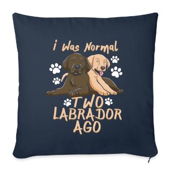 Schoko Labrador Retriever Lab Hund Geschenk - Sofakissenbezug 45 x 45 cm - Navy - Vorne