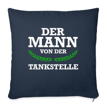 Tankstelle Shop Zapfsäule Tankwart Geschenk - Sofakissenbezug 45 x 45 cm - Navy - Vorne