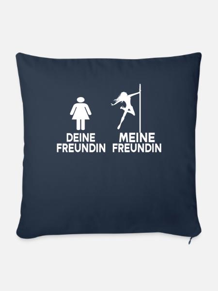 Pole Dance Stangen Geschenk Stangentanz - Sofakissenbezug 45 x 45 cm - Navy