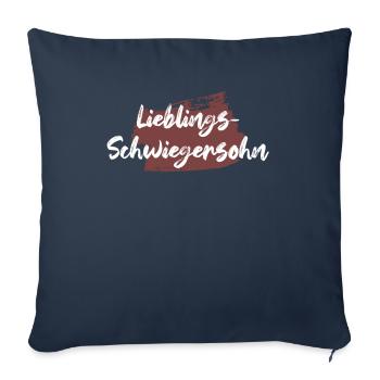 Favorite son in law gift sons in law - Sofa pillowcase 17,3'' x 17,3'' (45 x 45 cm) - navy - Front