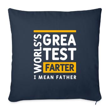 Coupe cool pour homme le plus grand du monde - Housse de coussin décorative 45 x 45 cm - bleu marine - Devant