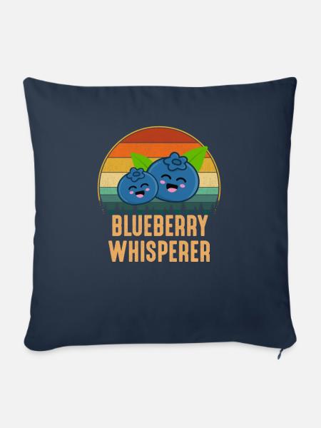 Blaubeerflüsterer, Blaubeere - Sofakissenbezug 45 x 45 cm - Navy