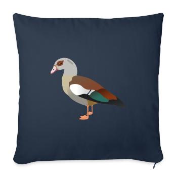 egyptian goose - Sofa pillowcase 17,3'' x 17,3'' (45 x 45 cm) - navy - Front