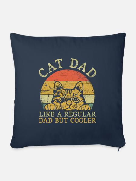 Cat Dad Katzen Papa - Sofakissenbezug 45 x 45 cm - Navy