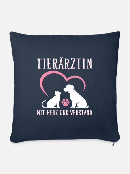 Tierärztin Geschenk - Sofakissenbezug 45 x 45 cm - Navy