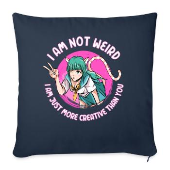 Cadeau de la fille de l'animé - Housse de coussin décorative 45 x 45 cm - bleu marine - Devant