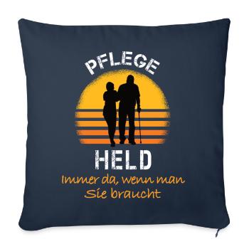 Pflege Held Pflegehero - Sofakissenbezug 45 x 45 cm - Navy - Vorne