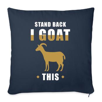Goat saying funny goat wortpsiel - Sofa pillowcase 17,3'' x 17,3'' (45 x 45 cm) - navy - Front