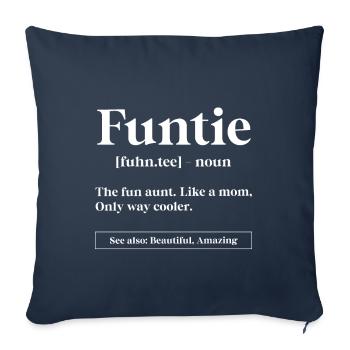 Funtie Definition - Mother's Day Gift - Sofa pillowcase 17,3'' x 17,3'' (45 x 45 cm) - navy - Front