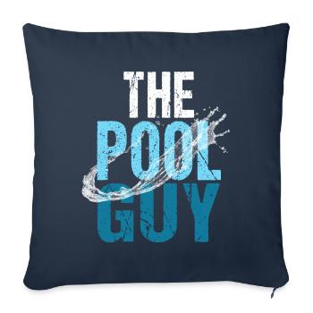 Pool pool boy swimming - Sofa pillowcase 17,3'' x 17,3'' (45 x 45 cm) - navy - Front