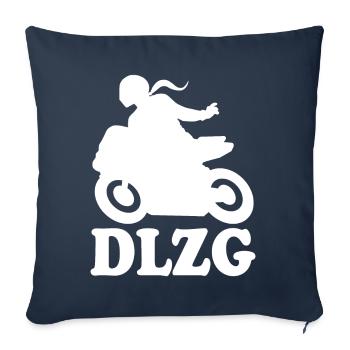DLZG Motorcyclist The Left to Salute Motorcycle - Sofa pillowcase 17,3'' x 17,3'' (45 x 45 cm) - navy - Front