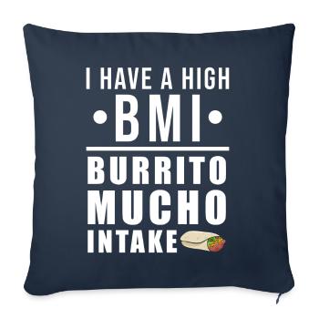 Burrito - Housse de coussin décorative 45 x 45 cm - bleu marine - Devant