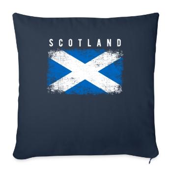 Drapeau de l’Écosse - Housse de coussin décorative 45 x 45 cm - bleu marine - Devant