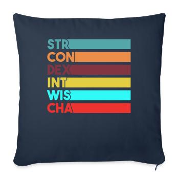 Gamer Stats Cadeau - Housse de coussin décorative 45 x 45 cm - bleu marine - Devant