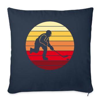 Ice Hockey Player Hockey Retro Gift - Sofa pillowcase 17,3'' x 17,3'' (45 x 45 cm) - navy - Front