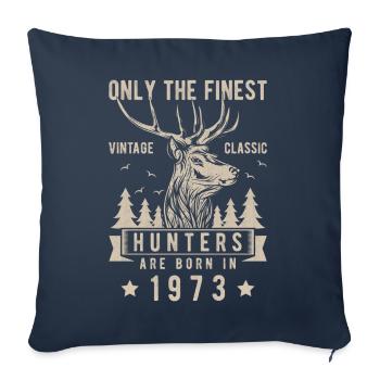Hunter gift 1973 - Sofa pillowcase 17,3'' x 17,3'' (45 x 45 cm) - navy - Front