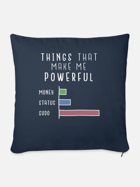 Linux T-Shirt - Ein super Geschenk - Sofakissenbezug 45 x 45 cm - Navy