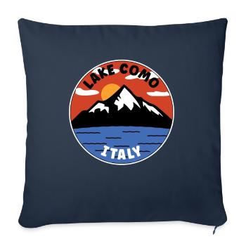 comer See | Italien | See und Berg - Sofakissenbezug 45 x 45 cm - Navy - Vorne