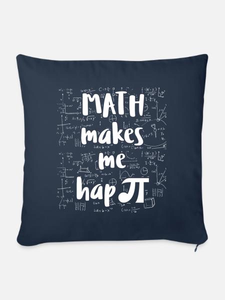 Math makes me hapPI - Sofakissenbezug 45 x 45 cm - Navy