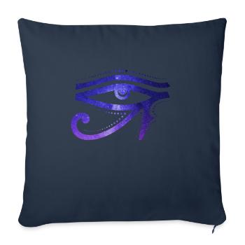 Cosmic Eye Of Ra Egyptian Hieroglyph - Sofa pillowcase 17,3'' x 17,3'' (45 x 45 cm) - navy - Front