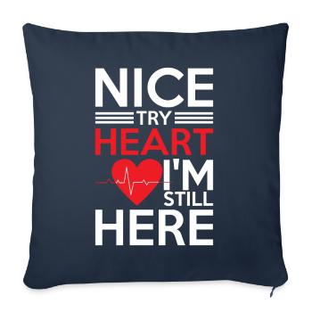 Cadeaux et accessoires pour le rétablissement - Housse de coussin décorative 45 x 45 cm - bleu marine - Devant