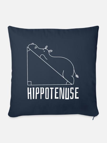 Hippotenuse Flusspferd Hypotenuse - Sofakissenbezug 45 x 45 cm - Navy