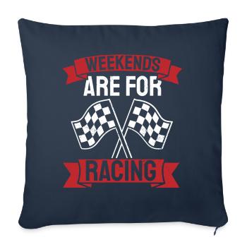 Auto-Rennen Fahrrad-Rennen Racer Geschenk - Sofakissenbezug 45 x 45 cm - Navy - Vorne