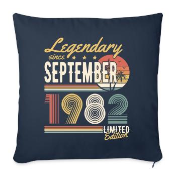 Legendary since Septembre 1982 Limited Edition - Housse de coussin décorative 45 x 45 cm - bleu marine - Devant