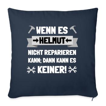 Helmut mein Name - Sofakissenbezug 45 x 45 cm - Navy - Vorne