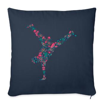 Breakdance Breakdancer Breakdancing - Sofa pillowcase 17,3'' x 17,3'' (45 x 45 cm) - navy - Front