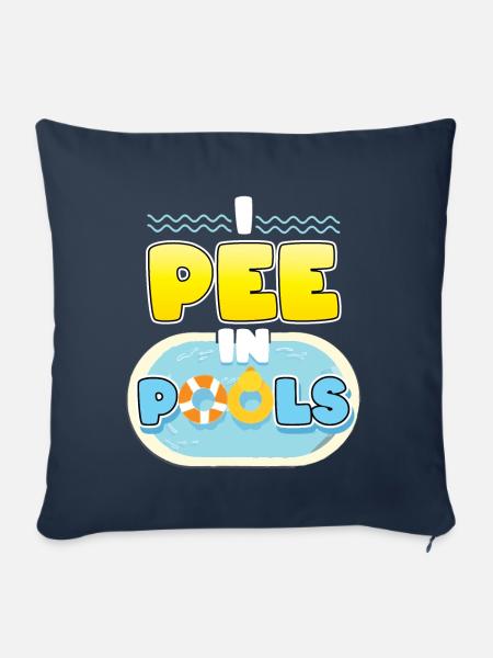 Ich pinkle in Pools - Sofakissenbezug 45 x 45 cm - Navy